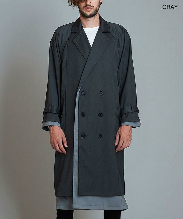 NO ID. ノーアイディー ピーチスキン ダブルブレスト ミリタリコート NO ID.（ノーアイディー） トレンチコート コート 「NO ID.」Double