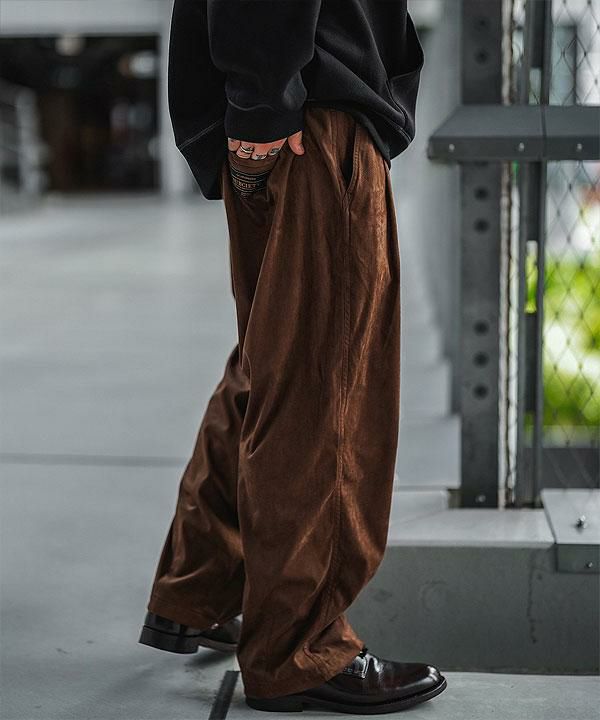 40％OFF SALE セール SUBCIETY サブサエティ SUEDE BAGGY PANTS