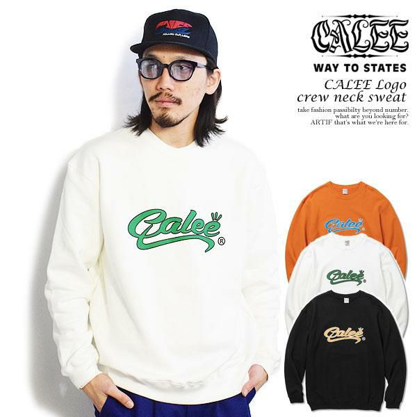 30％OFF SALE セール CALEE キャリー CALEE Logo crew neck sweat