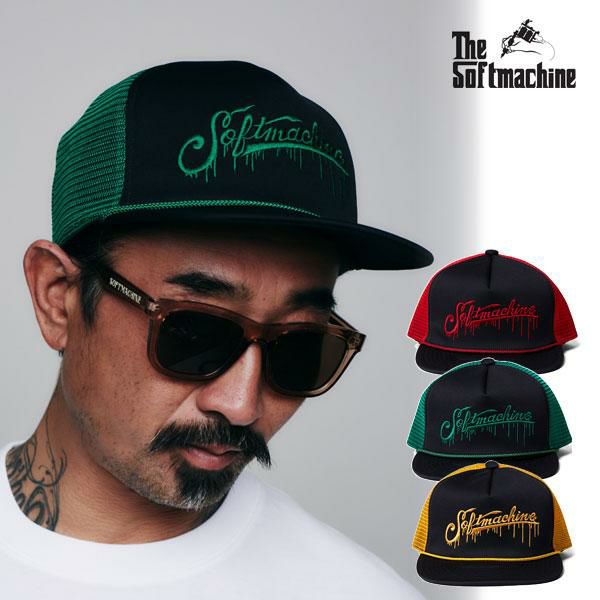 SOFTMACHINE ソフトマシーン DRIPPING LOGO CAP(MESH CAP)