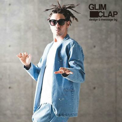 お取り寄せ】30％OFF SALE セール GLIMCLAP グリムクラップ Painting used processing minimal  detail denim