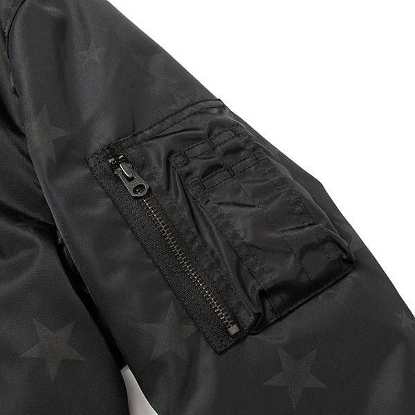 40％OFF SALE セール CALEE キャリー Allover star pattern MA-1 type flight jacket