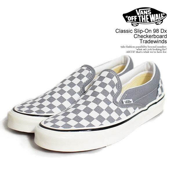 VANS バンズ Classic Slip-On 98 Dx Checkerboard Tradewinds