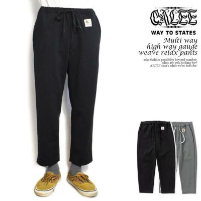 30％OFF SALE セール CALEE キャリー Multi way high way gauge weave relax pants