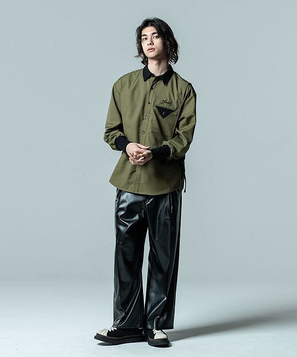 glamb グラム Synth Leather Baggy Slacks