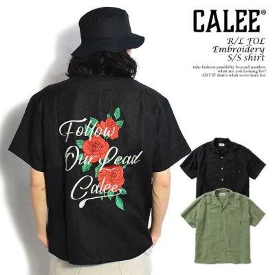 30％OFF SALE セール CALEE キャリー R/L FOL Embroidery S/S shirt