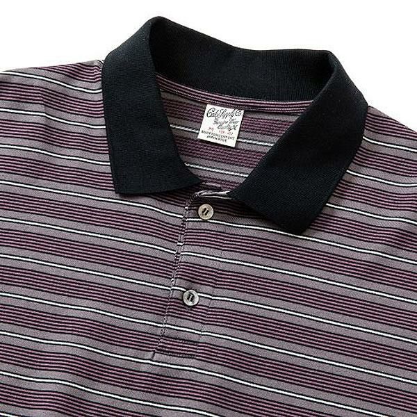 CALEE(キャリー) ポロシャツ Drop shoulder narrow pitch border