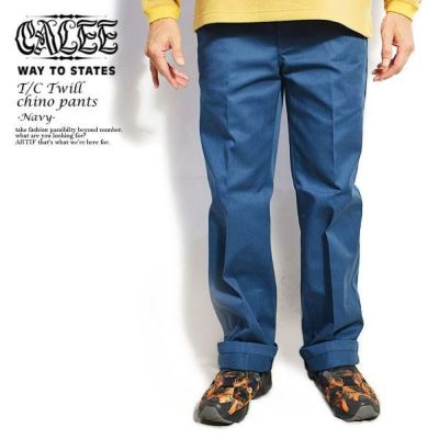 CALEE キャリー T/C chino trousers -BLUE NAVY- CL-23SS106