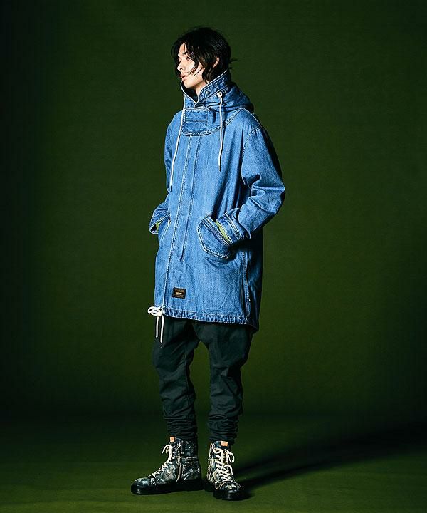 glamb コート glamb グラム Denim High Neck Mods Coat