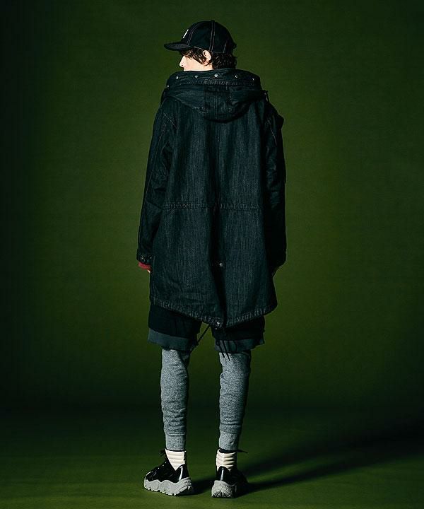 glamb グラム Denim High Neck Mods Coat