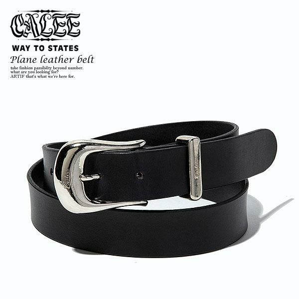 CALEEベルト CALEE 】 STUDS LEATHER NARROW BELT ( スタッズ レザー ナロー