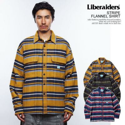 Liberaiders リベレイダース STRIPE FLANNEL SHIRT | PHYNAM