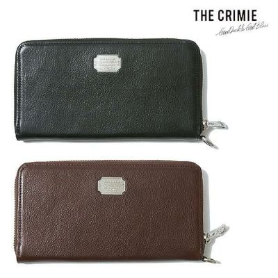 2023 AUTUMN&WINTER CRIMIE クライミー LOGO PLAQUE LEATHER ZIP WALLET