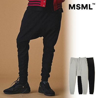 MSML SARROUEL SKINNY 奥深し PANTS サルエルスキニーパンツL黒