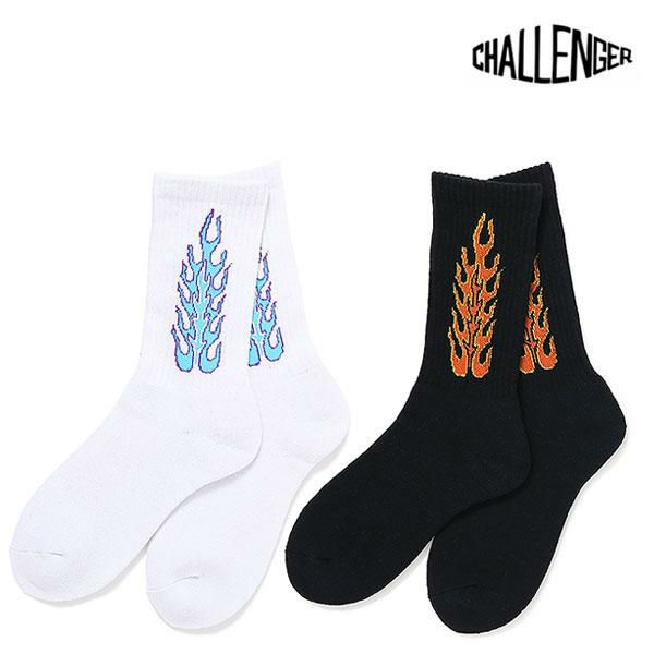 CHALLENGER チャレンジャー FLAMES SOCKS