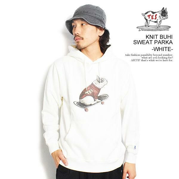 The Endless Summer エンドレスサマー TES KNIT BUHI SWEAT PARKA -WHITE-