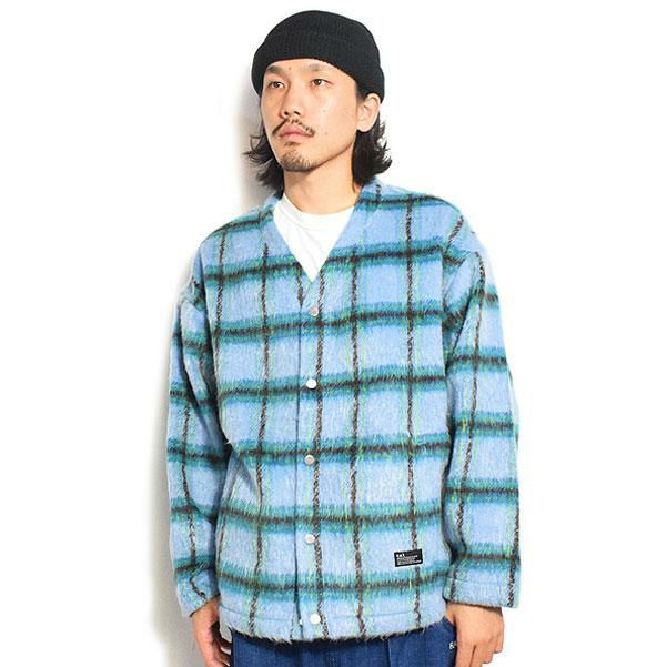 FAT WAFFGAN ネイビー 中古・古着通販】FAT (エフエーティー) チェックネルシャツ ブルー