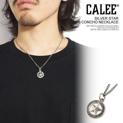 CALEE - SILVER STAR CONCHO NECKLACE (SILVER) / シルバー