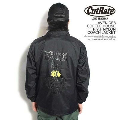 CUTRATE カットレイト ×VENICE8 COFFEE HOUSE P.Y.F NYLON COACH JACKET