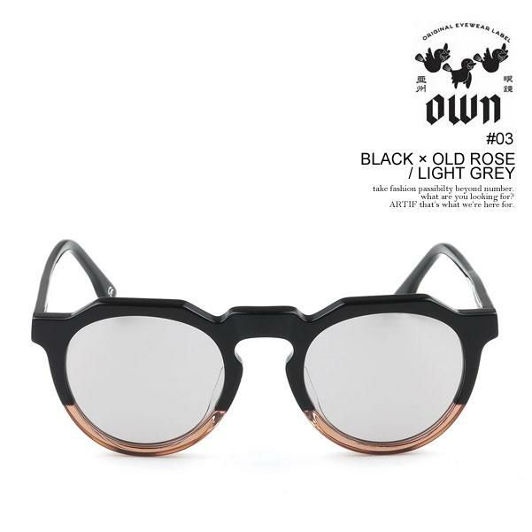 OWN オウン #03 BLACK×OLD ROSE / LIGHT GREY