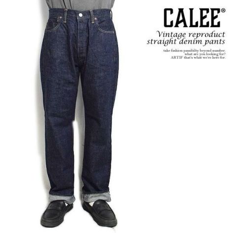 CALEE キャリー Vintage reproduct straight denim pants CL
