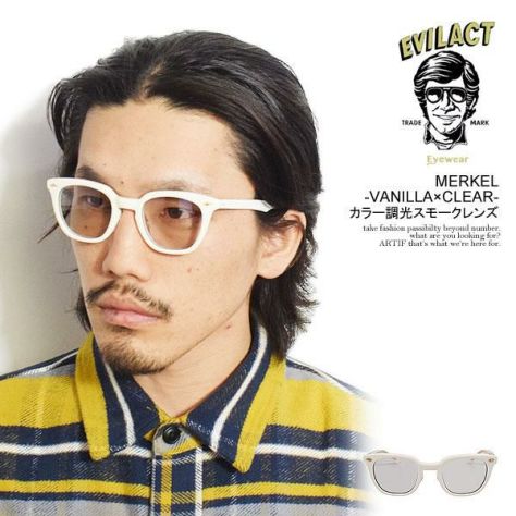 EVILACT EYEWEAR イーブルアクト アイウェア MERKEL -VANILLA×CLEAR