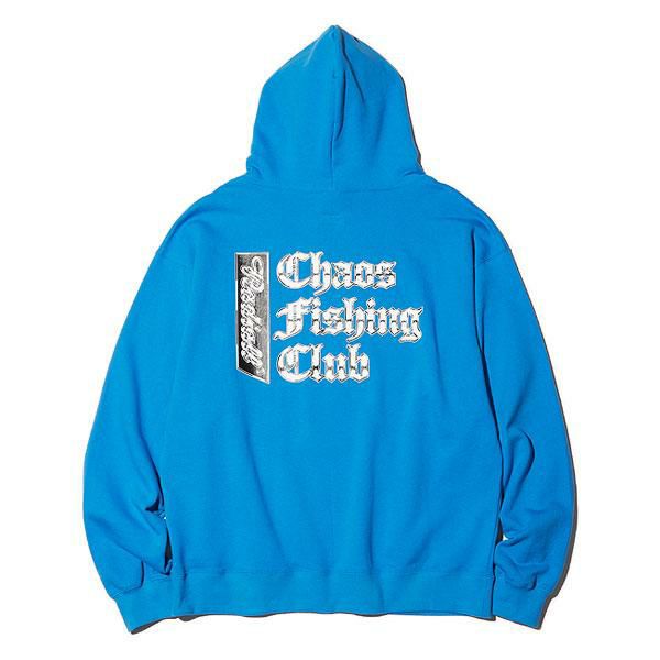 RADIALL × Chaos Fishing Club / パーカー/M/コットン/SLV/RAD-23AW-SPOT-JW002 RADIALL×CHAOS FISHING CLUB ラディアル CHROME LETTERS - HOODIE