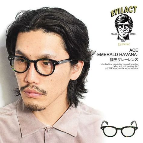 EVILACT EYEWEAR イーブルアクト アイウェア ACE -EMERALD HAVANA