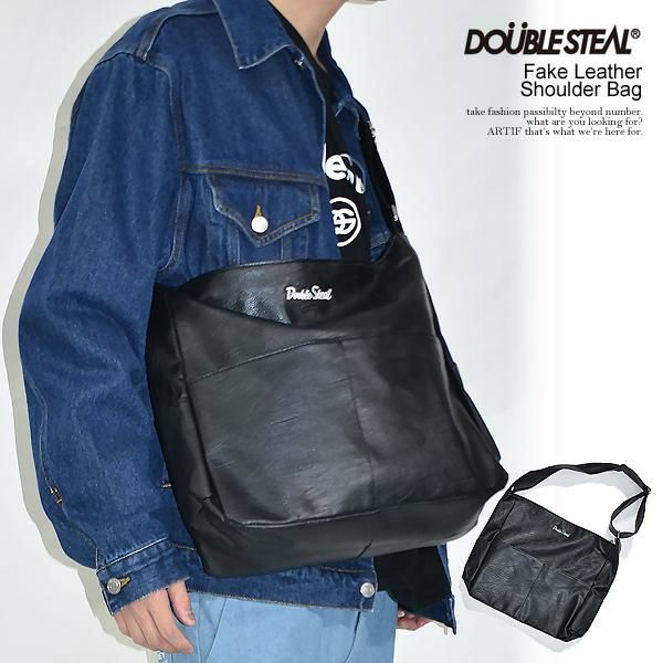 DOUBLE STEAL ダブルスティール Fake Leather Shoulder Bag