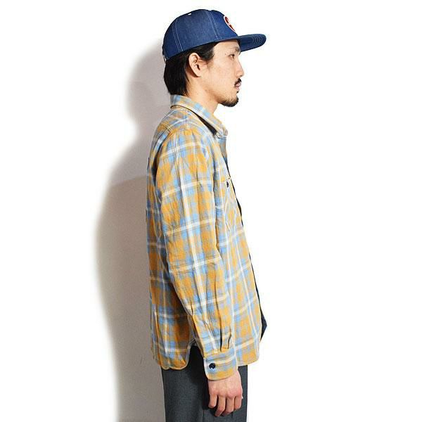 WEIRDO ウィアード FUCK U - L/S CHECK SHIRTS -ORANGE-