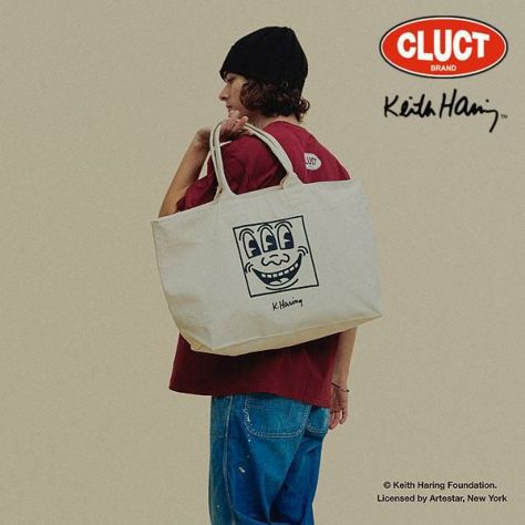 CLUCT×Keith Haring(キース・ヘリング) クラクト #H [TOTE BAG] Keith