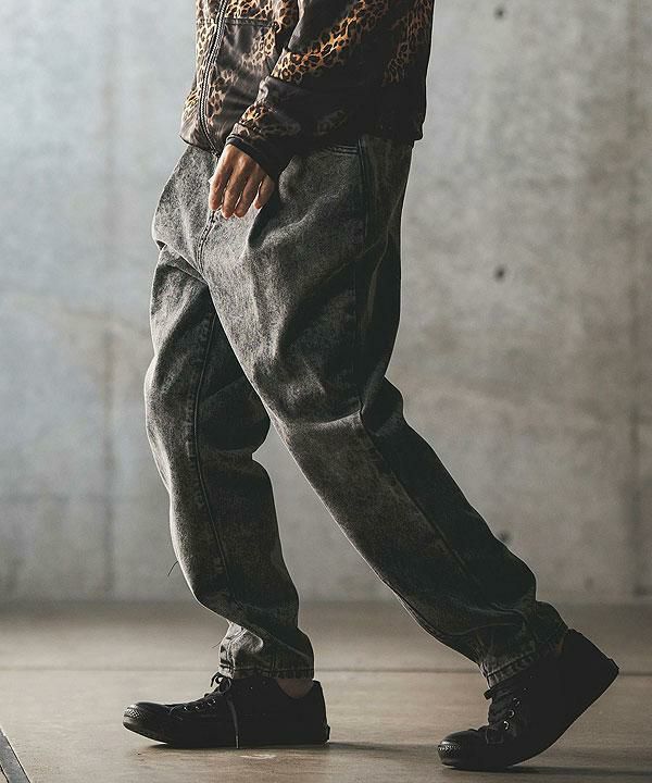 2024 春夏 3rd 先行予約 7月上旬～中旬入荷予定 GLIMCLAP グリムクラップ Chemical wash denim soft  balloon silhouette pants