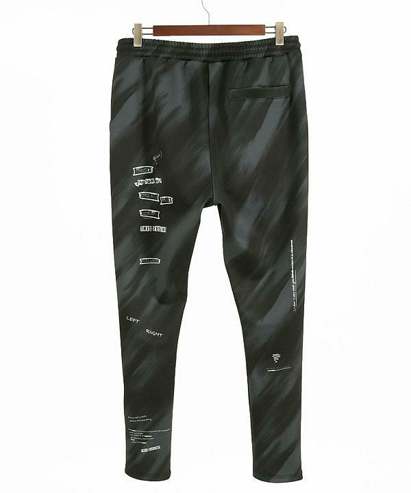 2024 春夏 3rd 先行予約 6月上旬～中旬入荷予定 GLIMCLAP グリムクラップ Tight fit track pants-uneven  feeling & handwriting-