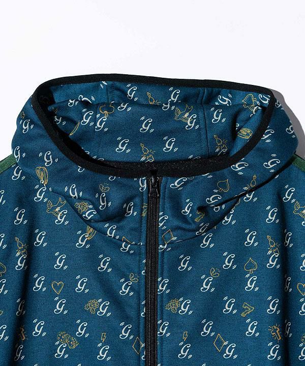 glamb Casino Monogram Hoodie ジップアップパーカー glamb Casino Monogram Hoodie ジップアップパーカー