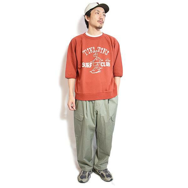 WEIRDO ウィアード TIKITIKI SURF CLUB - S/S SWEAT -ORANGE-