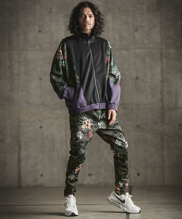 美品✨ GLIMCLAP グリムクラップ ジャージーパンツ M 花柄 総柄 GLIMCLAP(グリムクラップ)】Jersey fabric pants-24spring&