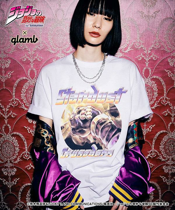 glamb×ジョジョの奇妙な冒険 3部 先行予約 9月上旬～中旬入荷予定 glamb グラム Star Platinum T-shirts