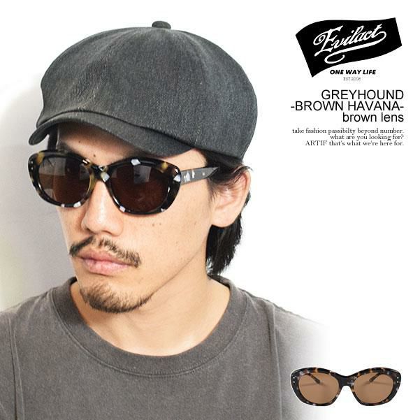 EVILACT EYEWEAR イーブルアクト アイウェア GREYHOUND -BROWN HAVANA 
