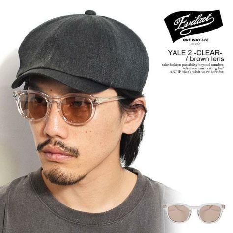 EVILACT EYEWEAR イーブルアクト アイウェア YALE 2 -CLEAR- / brown lens