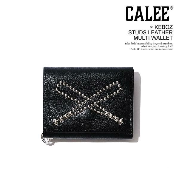 CALEE キャリー CALEE × KEBOZ STUDS LEATHER MULTI WALLET