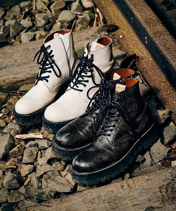 glamb グラム Crack Side Zip Boots