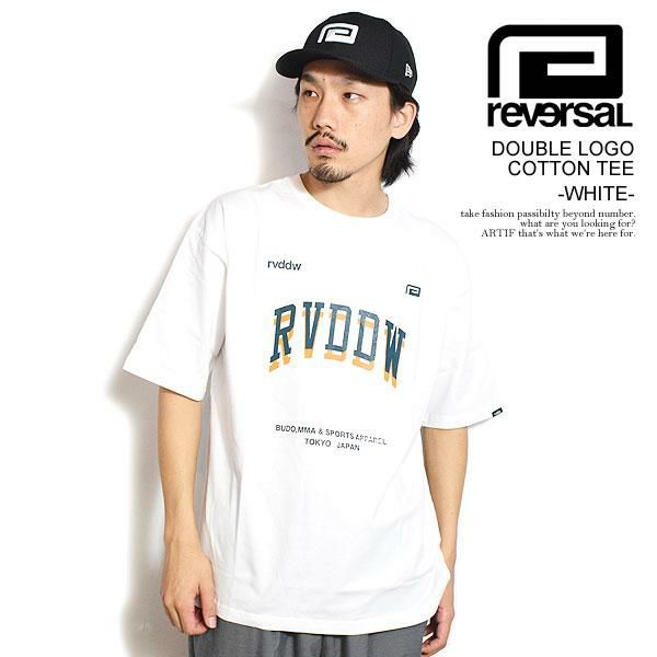 reversal リバーサル DOUBLE LOGO COTTON TEE -WHITE- | ARTIF