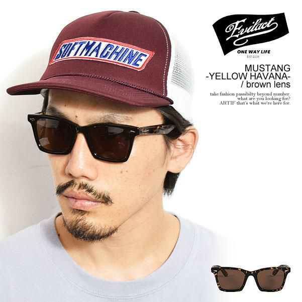 EVILACT EYEWEAR イーブルアクト アイウェア MUSTANG -YELLOW HAVANA