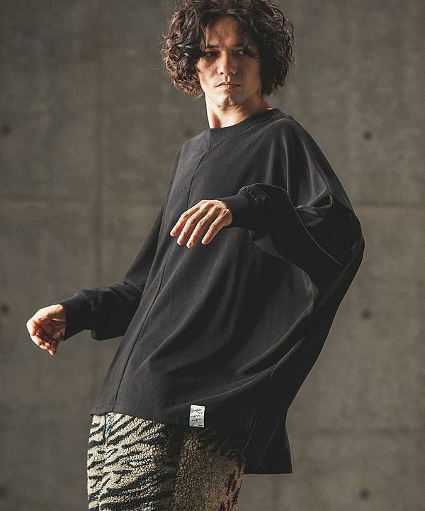 カットソー GLIMCLAP Light-pile Dolman sleeve & oversized pullover atftps GLIMCLAP グリムクラップ Light-pile Dolman sleeve & oversized pullover