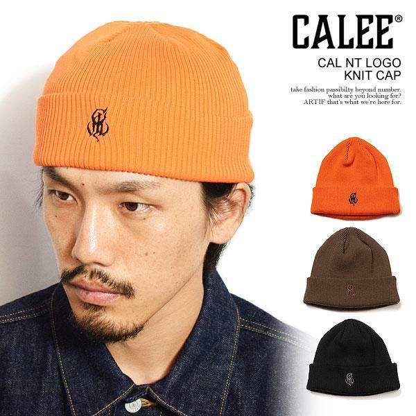 CALEE キャリー CAL NT LOGO KNIT CAP