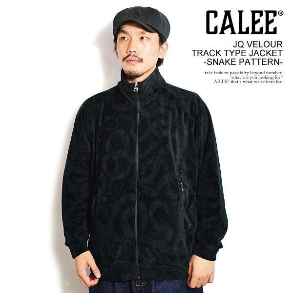 CALEE キャリー JQ VELOUR TRACK TYPE JACKET -SNAKE PATTERN-