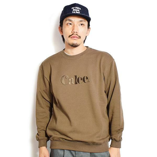 CALEE キャリー EMBROIDERY CALEE LOGO CREW NECK SW