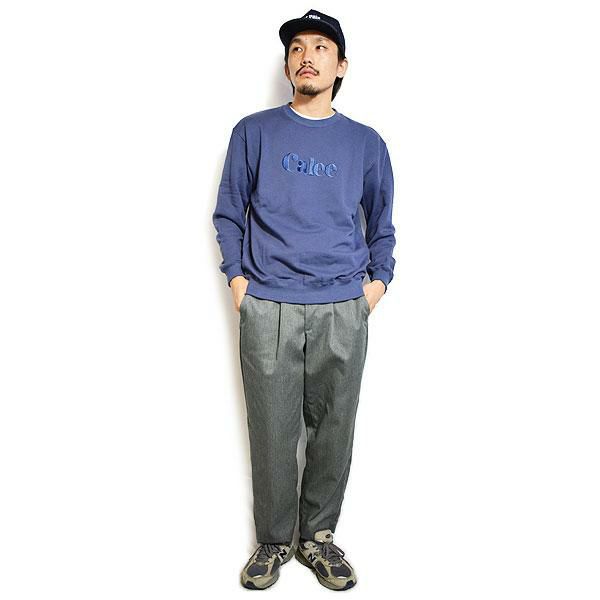CALEE キャリー EMBROIDERY CALEE LOGO CREW NECK SW