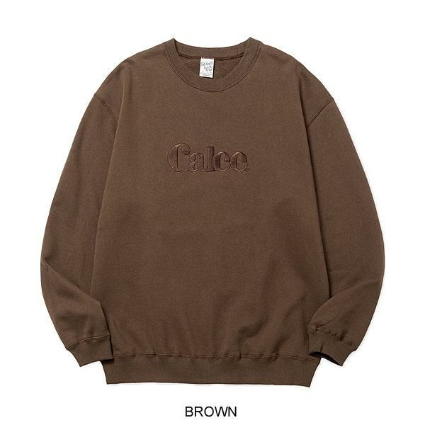 CALEE キャリー EMBROIDERY CALEE LOGO CREW NECK SW