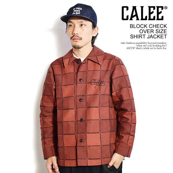 CALEE キャリー BLOCK CHECK OVER SIZE SHIRT JACKET